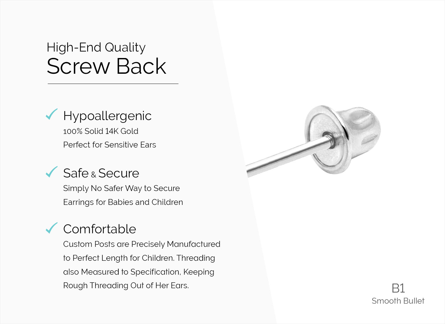 B1 Smooth Bullet Screw Back