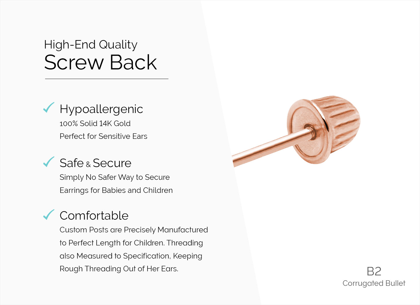 B2 Corrugated Bullet Screw Back