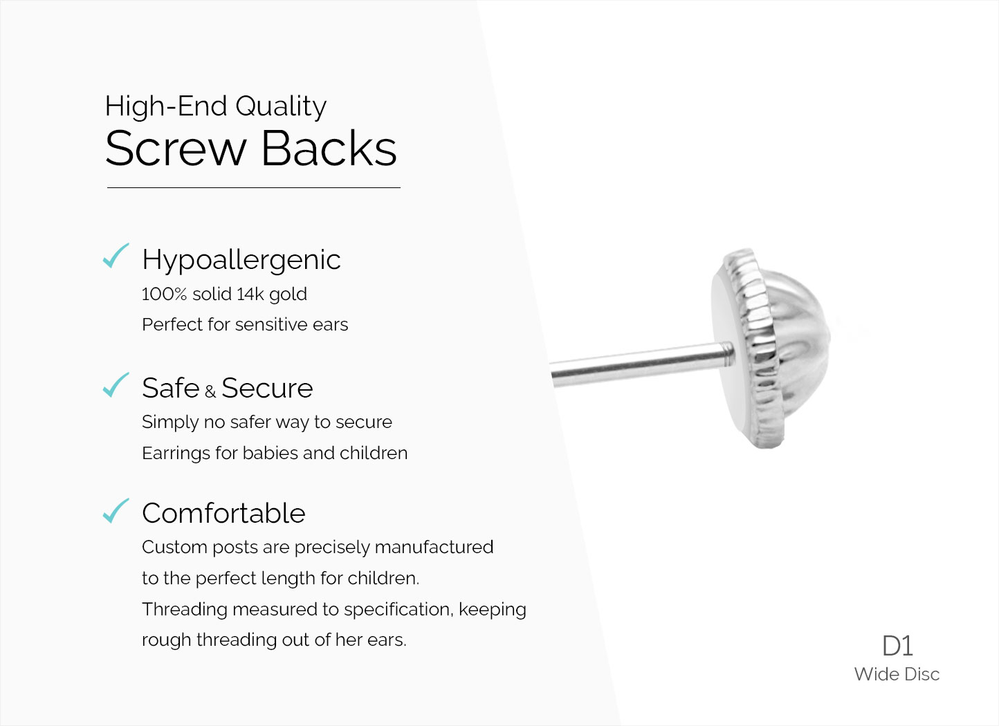 D1 Wide Disc Screw Back