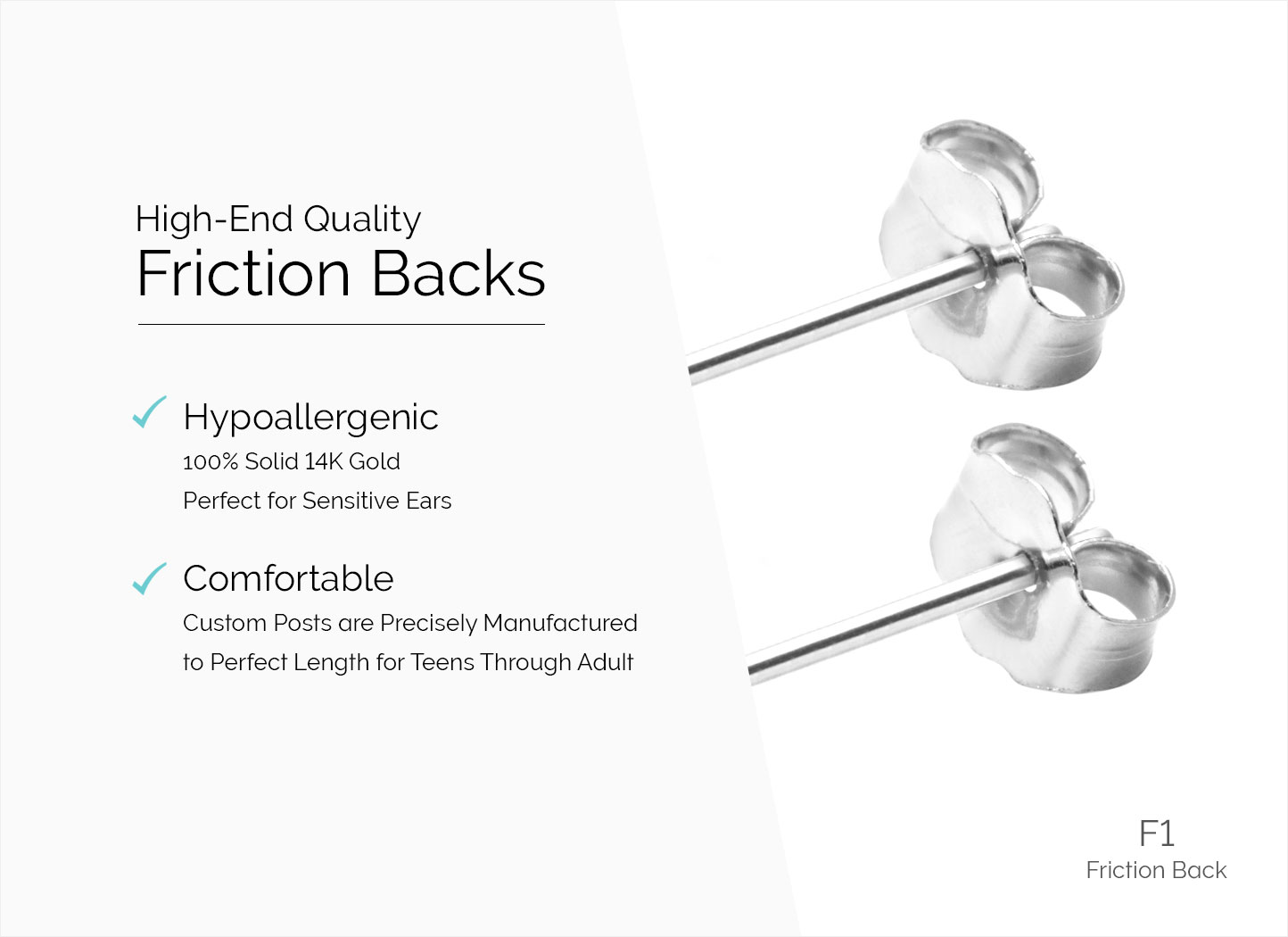 Secure Earring Friction Backs