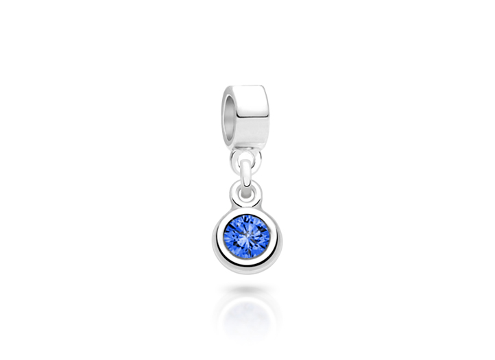 Enlarged to Show Detail<br />Adoré&trade; Charm Shown with Silver Bail