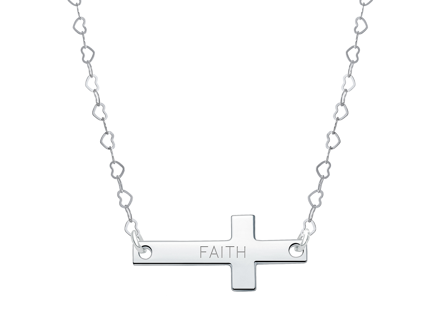 Enlarged to Show Detail<br />Shown with <u>Upgraded</u> Heart Chain