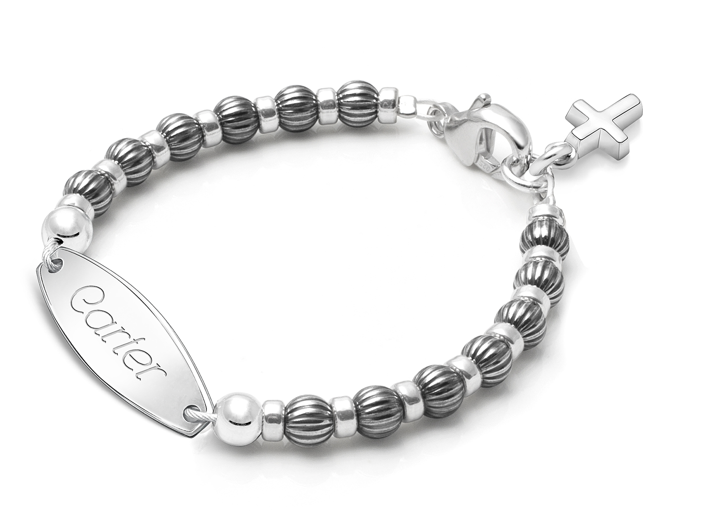 Shown with <u>Included</u> Cross Charm<br />( add more charms your child would love )