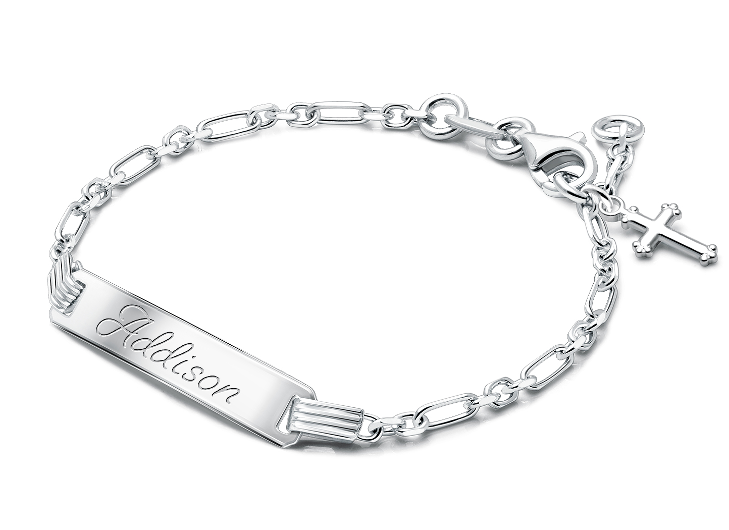Shown with <u>Included</u> Cross Charm - ( add the charms your child would love )