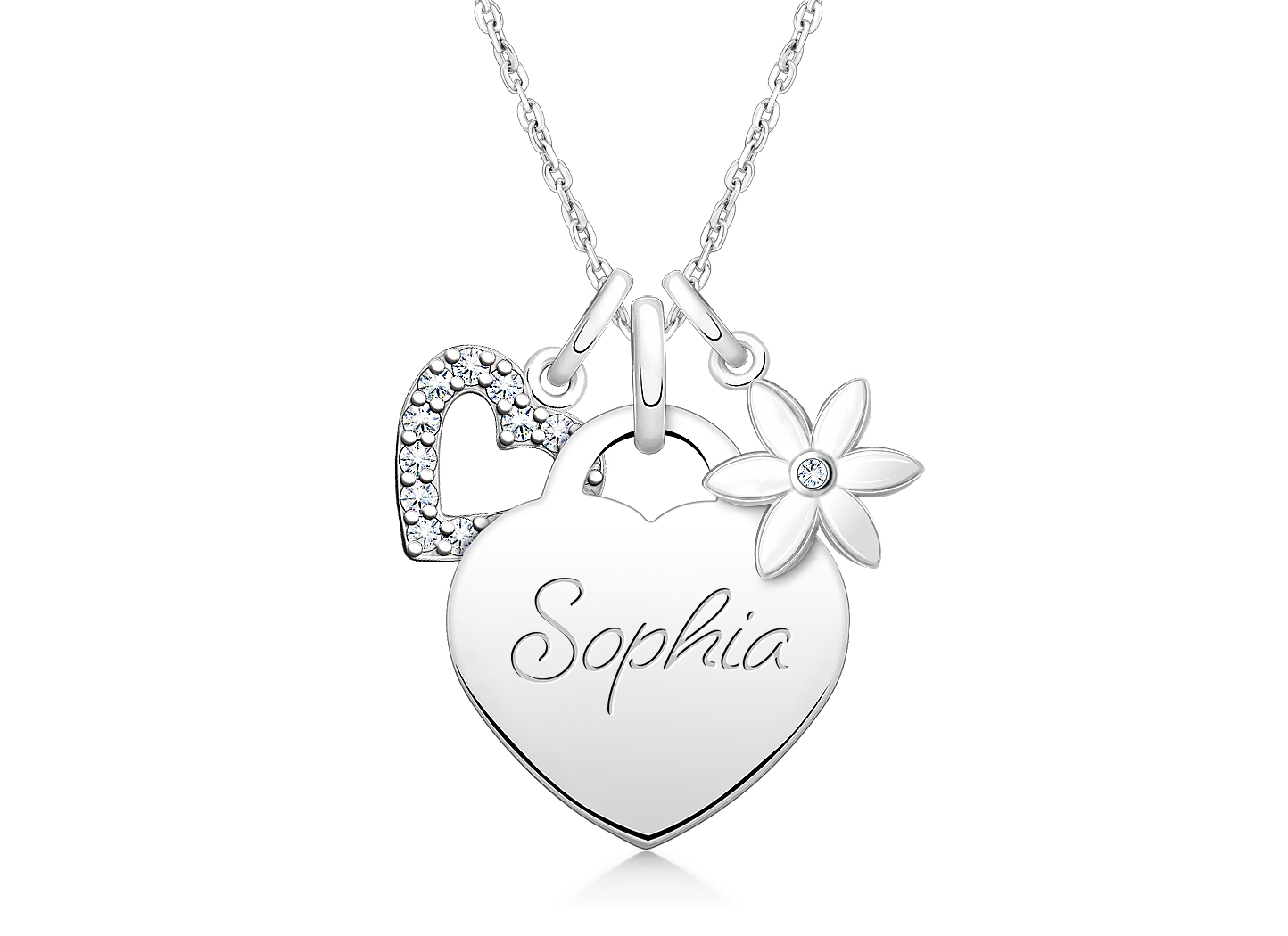 Heart & Flower Charms <u>NOT</u> Included<br />( add the charms your child would love )