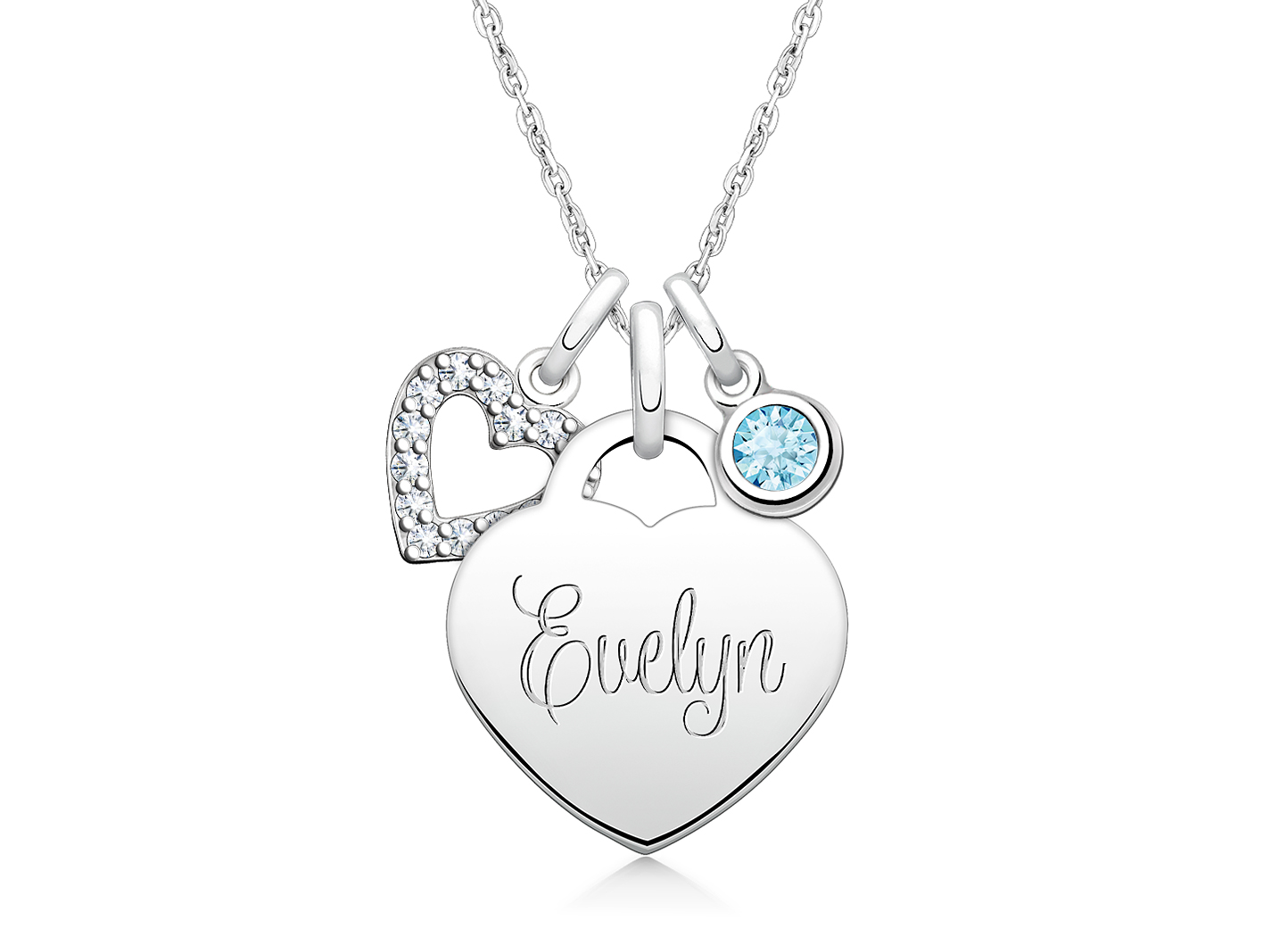 Shown with <u>Included</u> Heart & Birthstone Charms