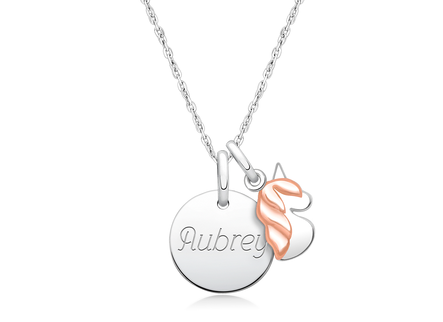 Enlarged to Show Detail<br />Example Shown with <u>Optional</u> Unicorn Charm