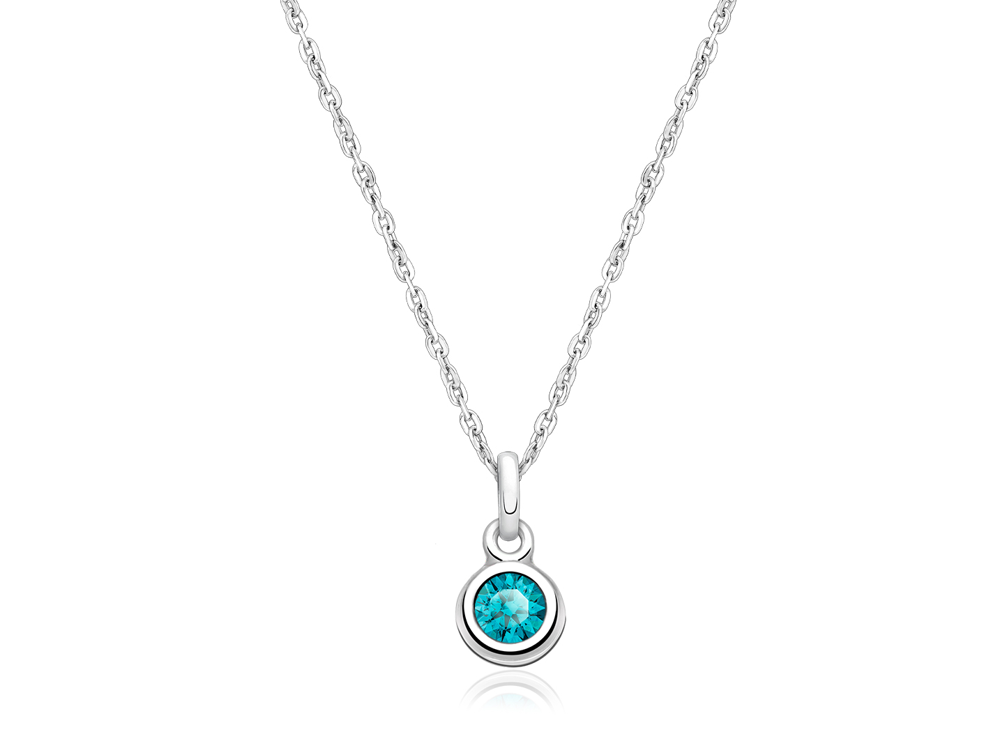 December Birthstone Shown<br />Enlarged to Show Detail