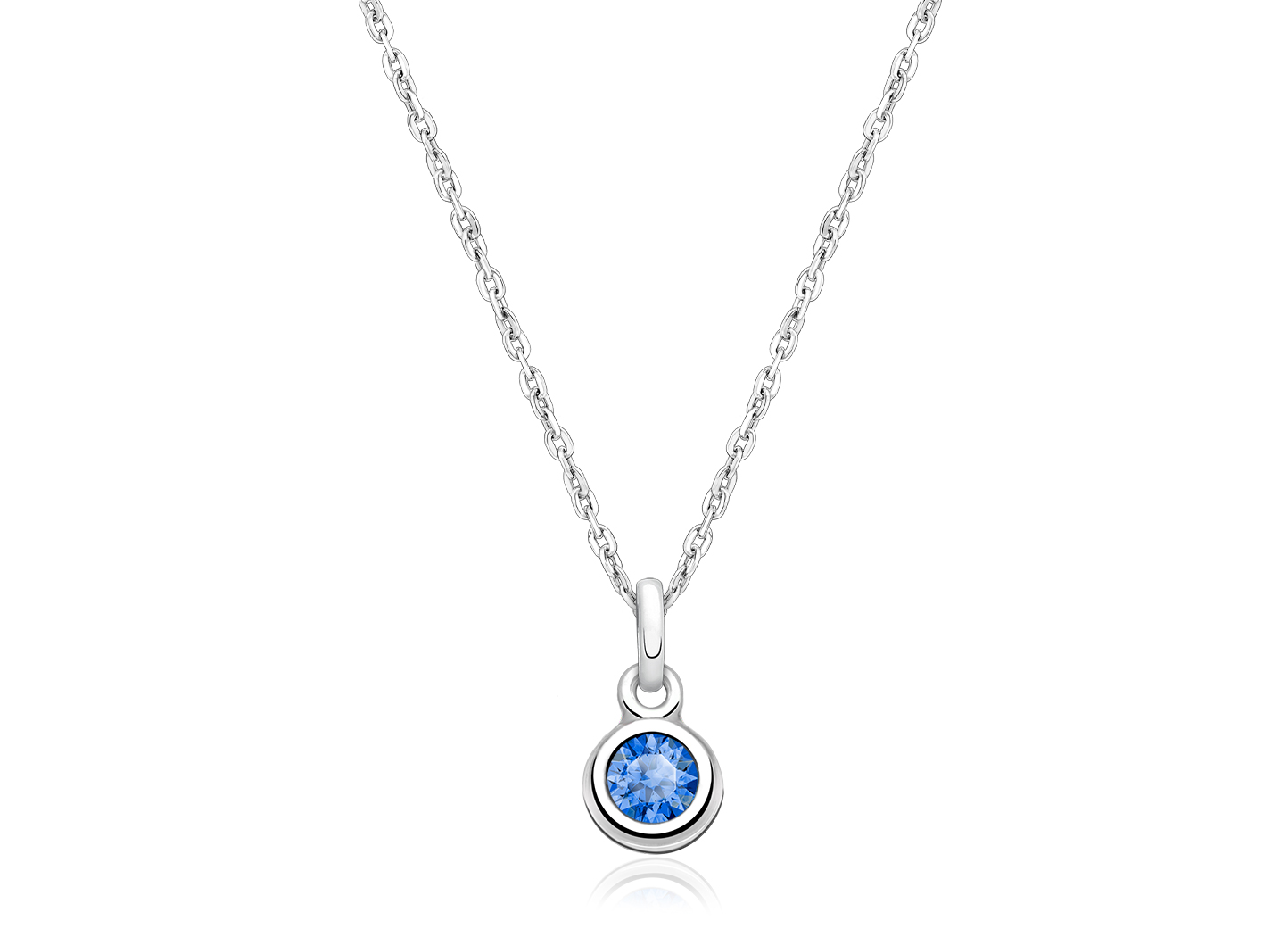 September Birthstone Shown<br />Enlarged to Show Detail
