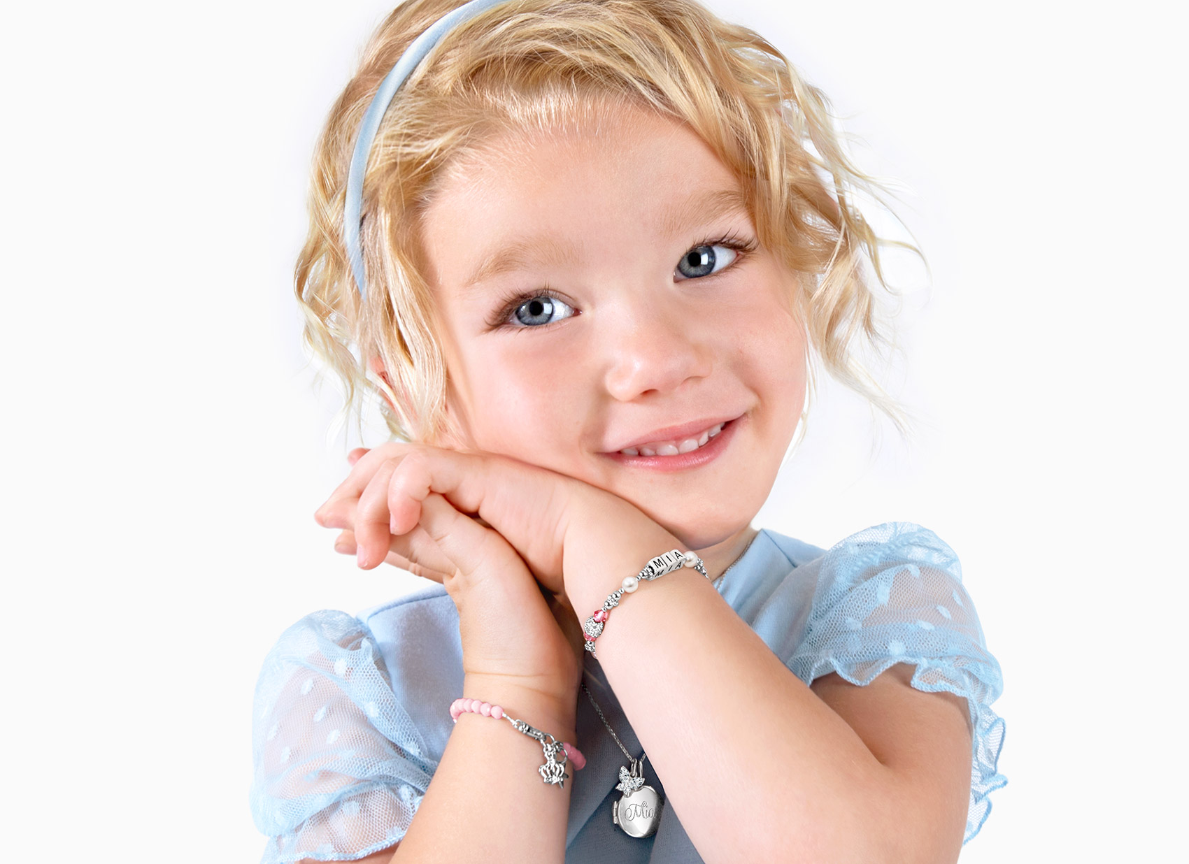 Example Bracelet Shown on 3 Year Old Girl