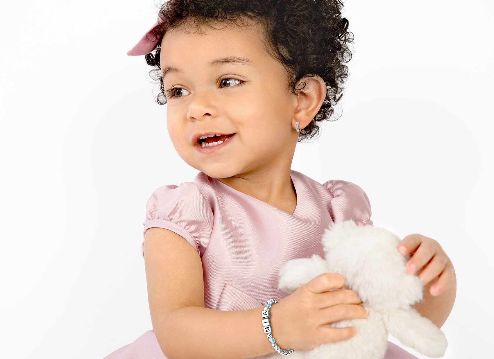 Example Bracelet Shown on 18 Month Old Girl