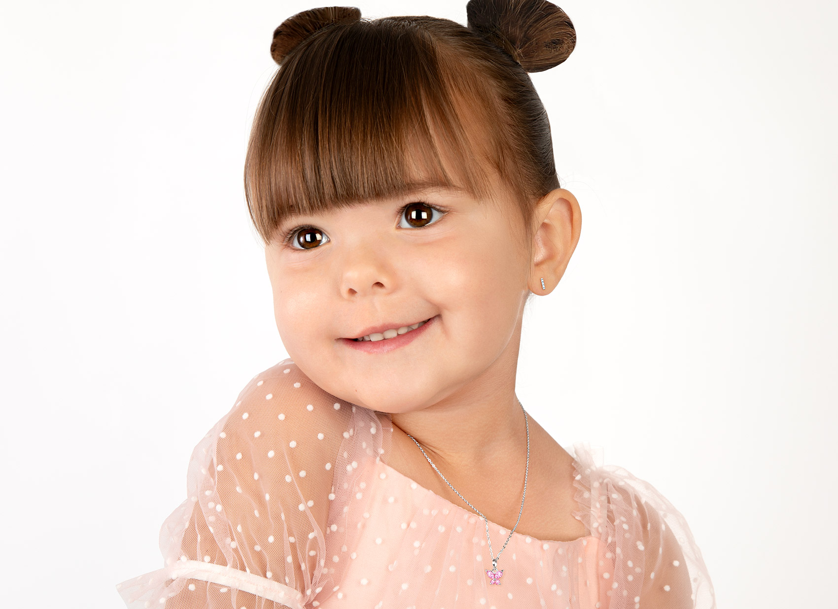 Necklace Shown on 3 Year Old Girl