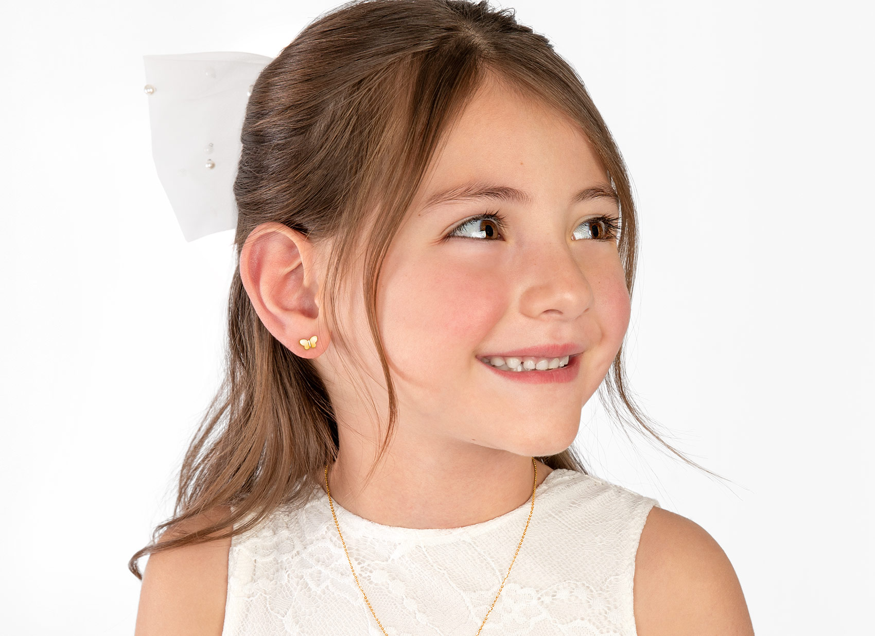Earring Shown on 7 Year Old Girl