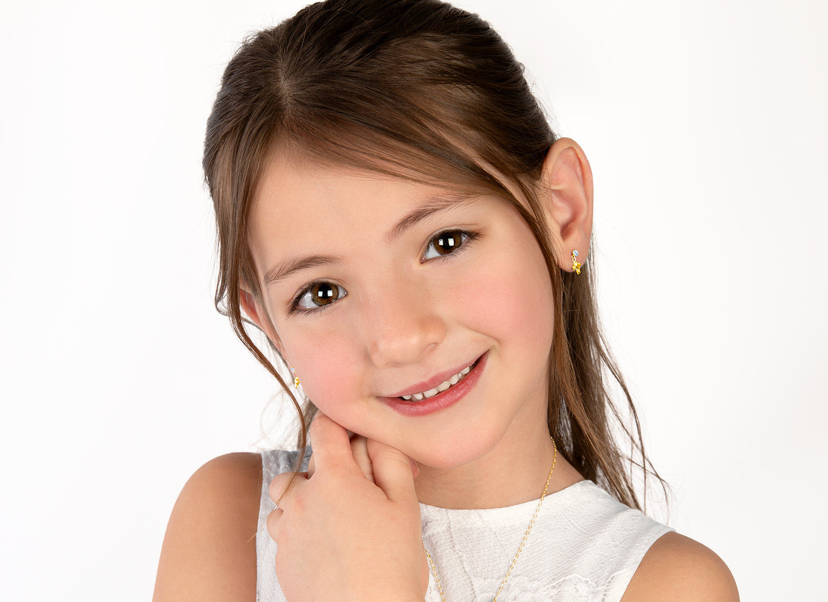 Earring Shown on 7 Year Old Girl