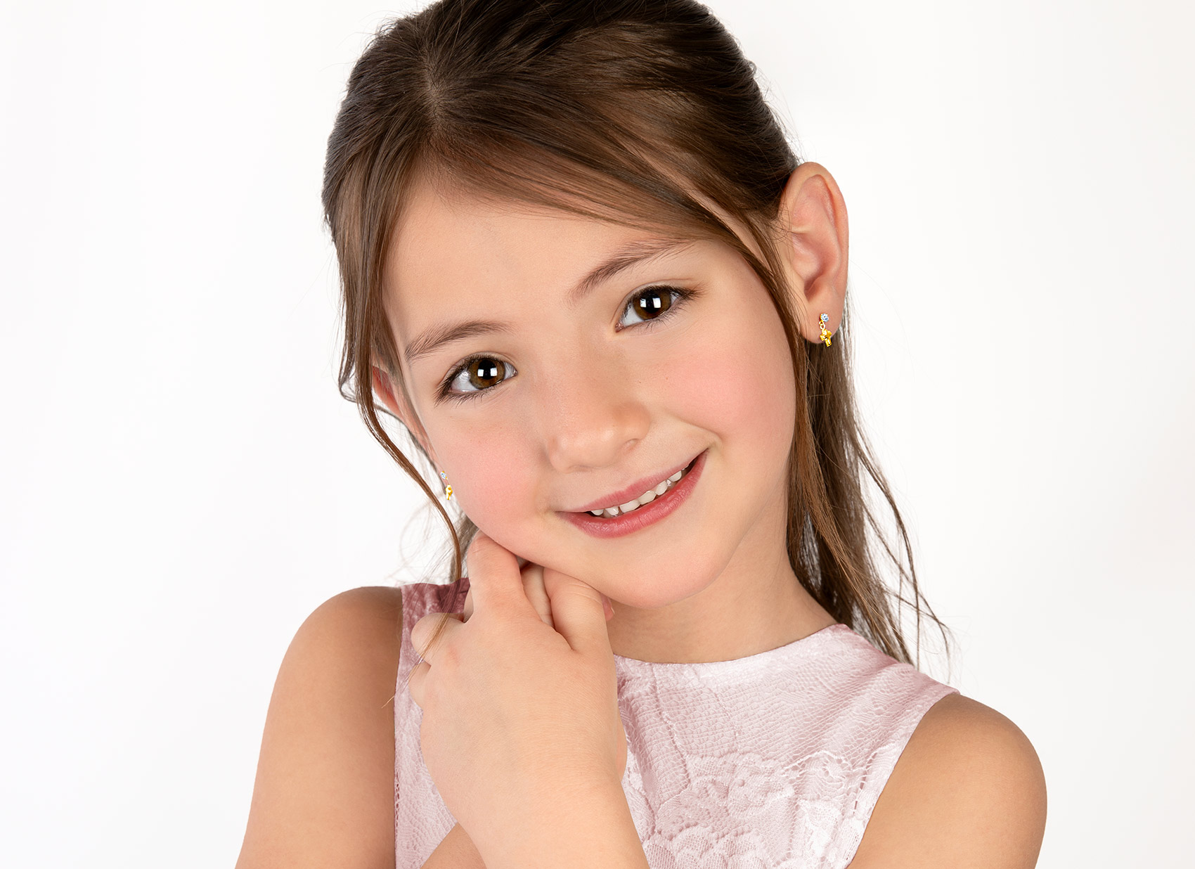 Earring Shown on 7 Year Old Girl
