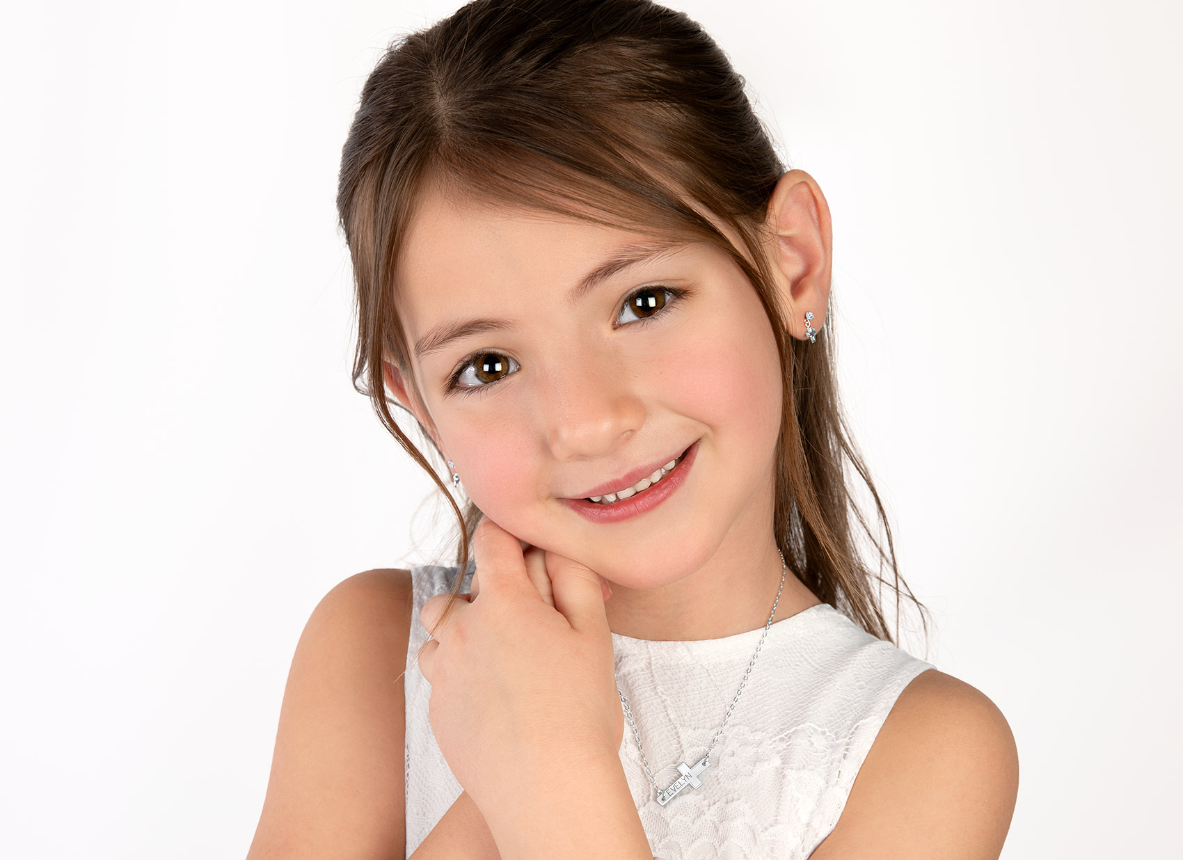 Necklace Shown on 7 Year Old Girl