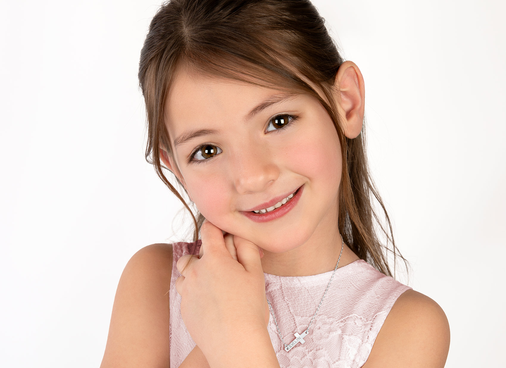 Necklace Shown on 7 Year Old Girl