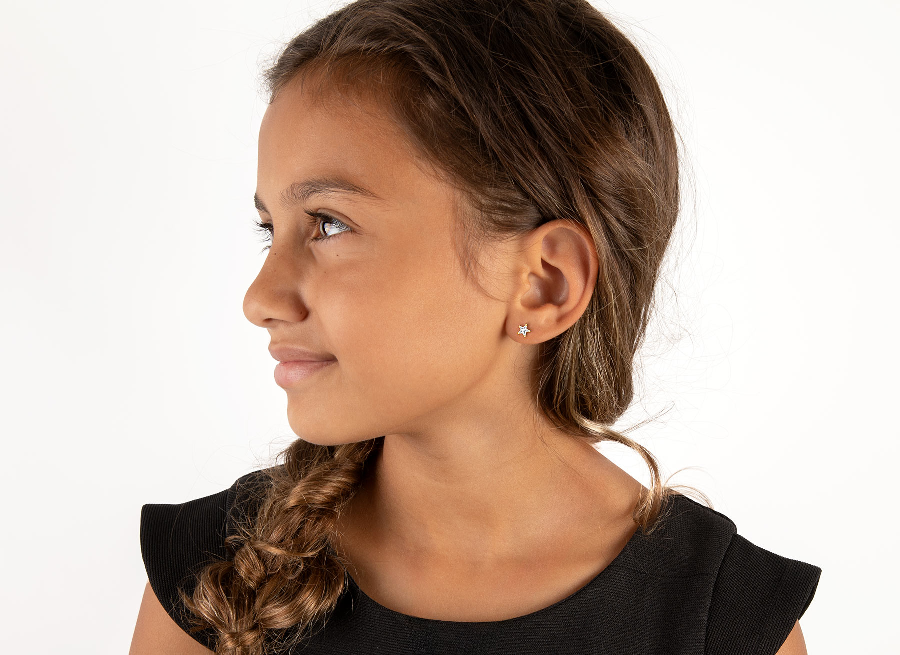 Earring Shown on 8 Year Old Girl