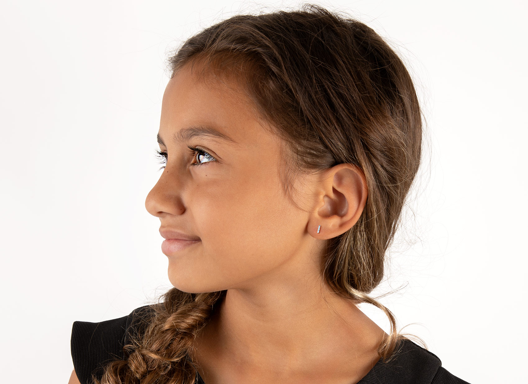Earring Shown on 8 Year Old Girl
