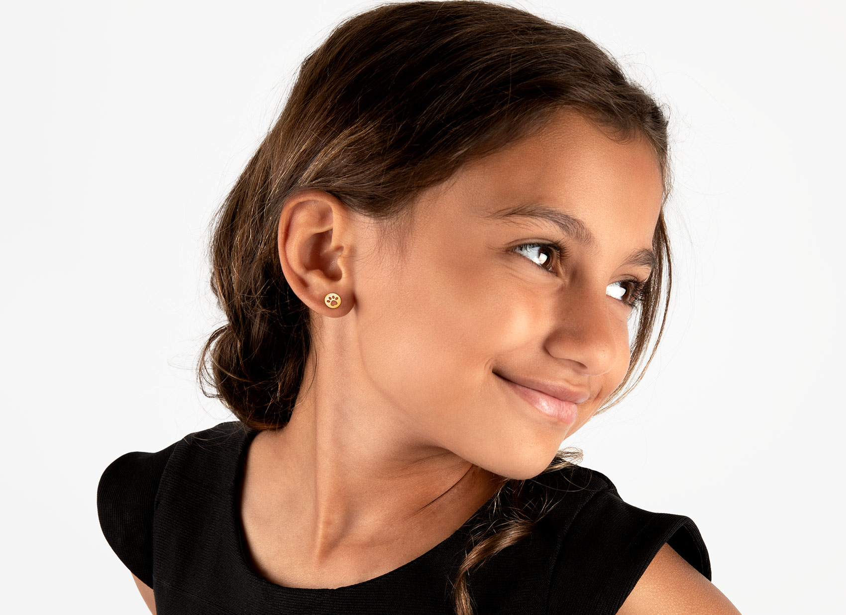Earring Shown on 8 Year Old Girl