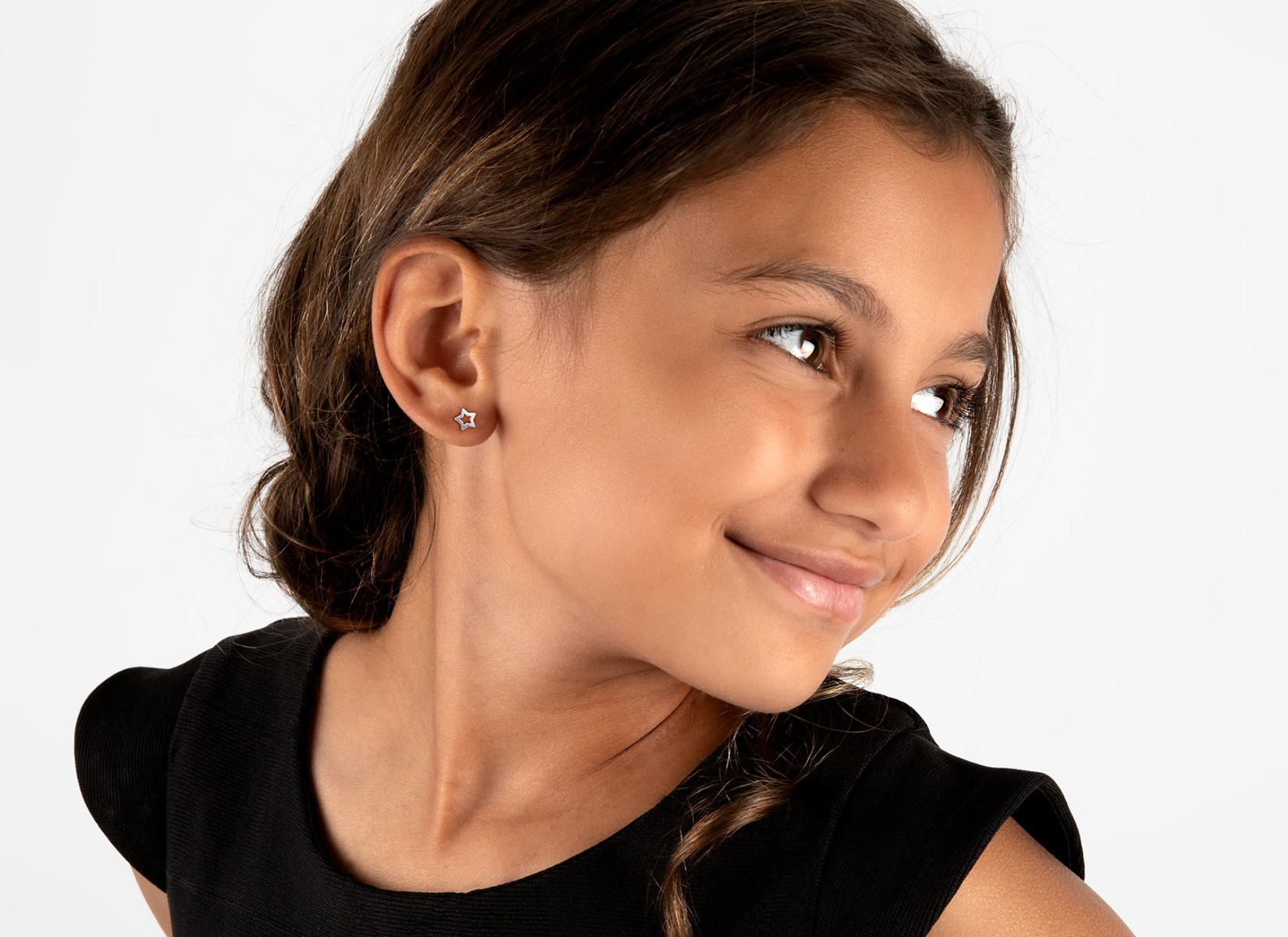 Earring Shown on 8 Year Old Girl
