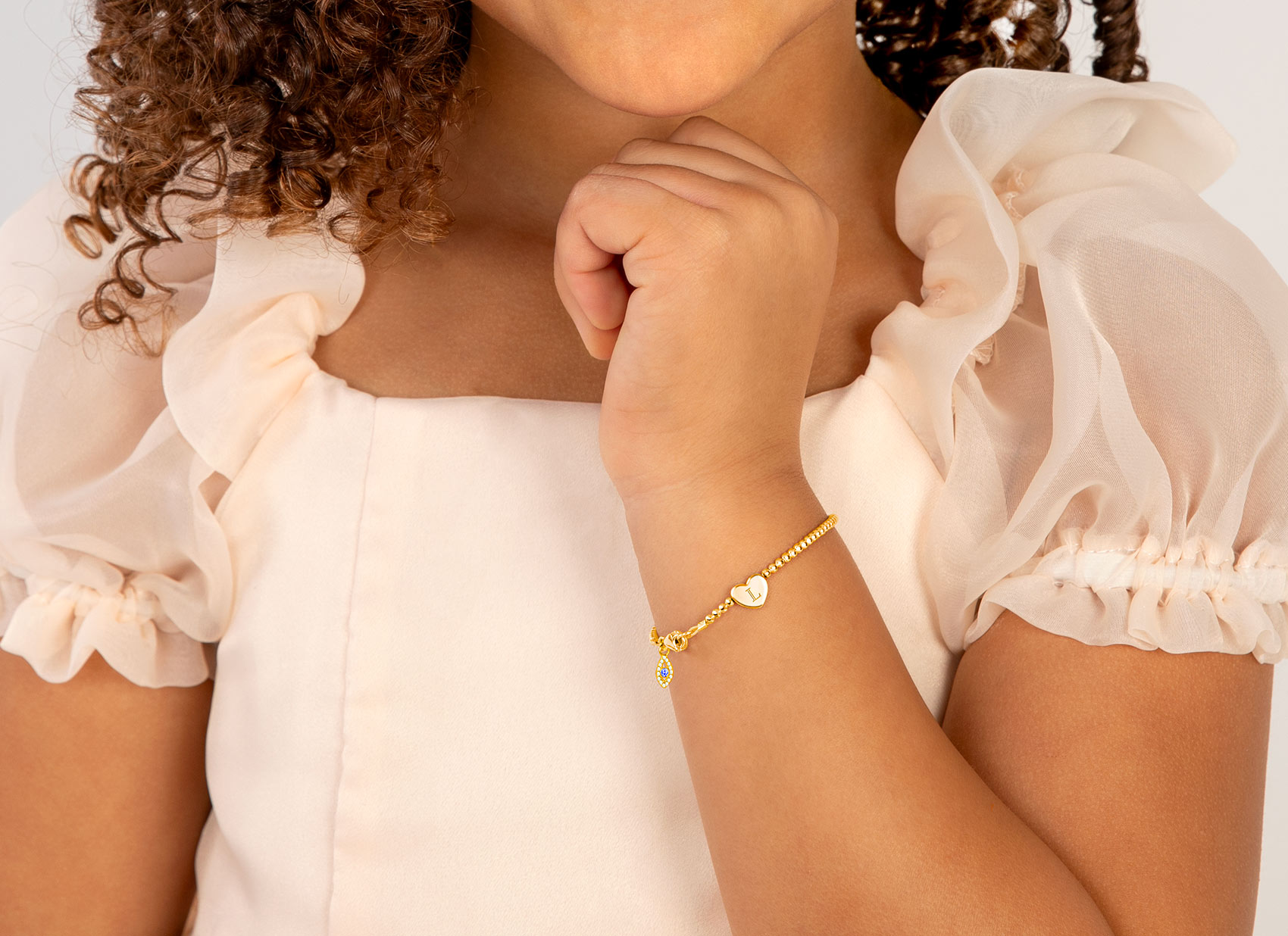 Example Bracelet Shown on 4 Year Old Girl