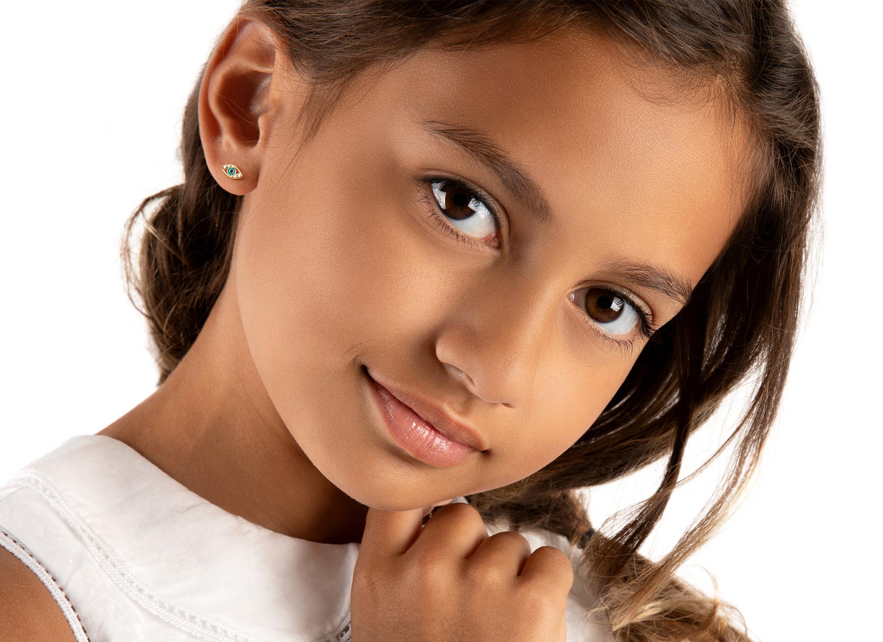 Earring Shown on 8 Year Old Girl