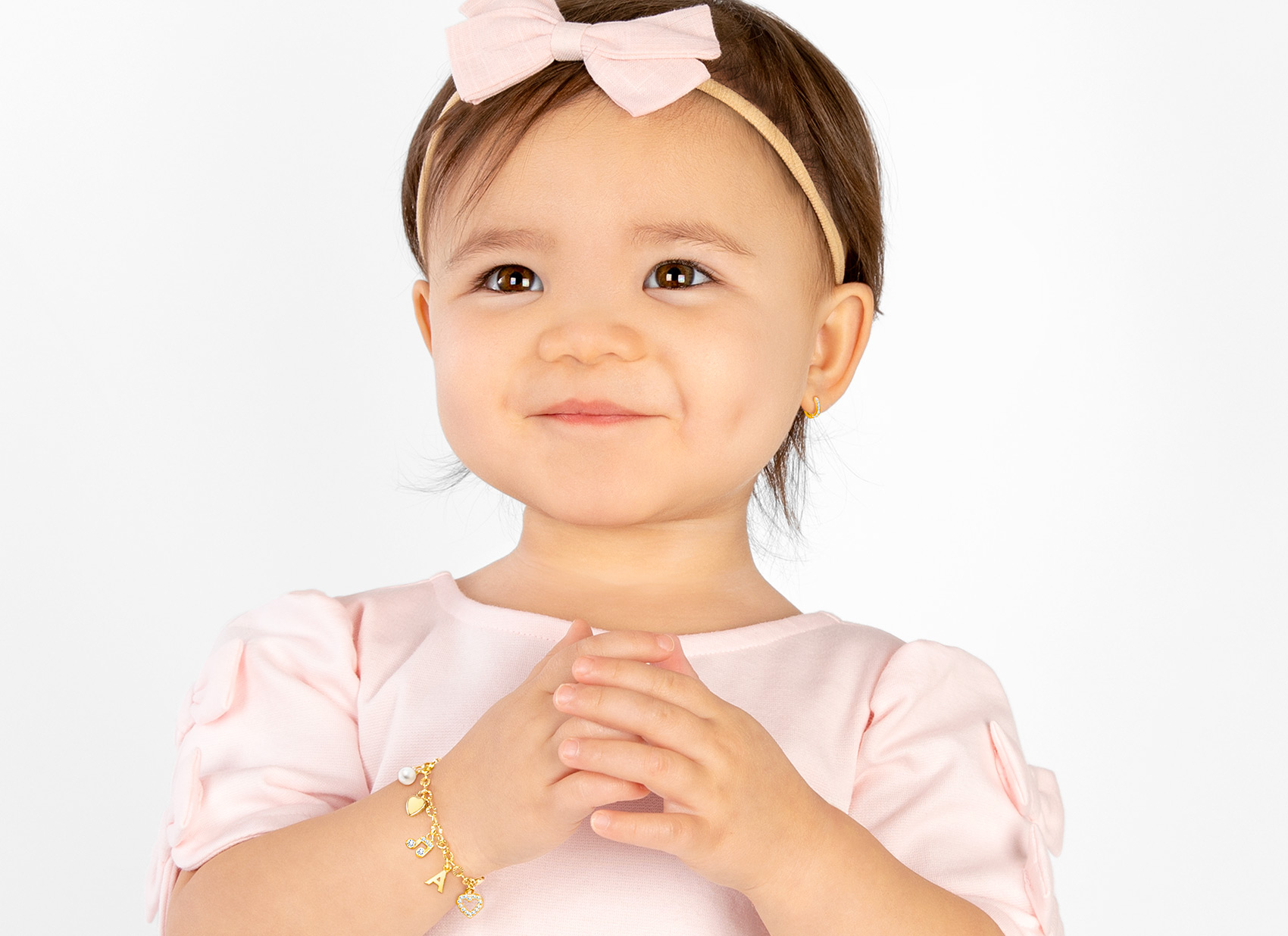 Example Bracelet Shown on 2 Year Old Girl