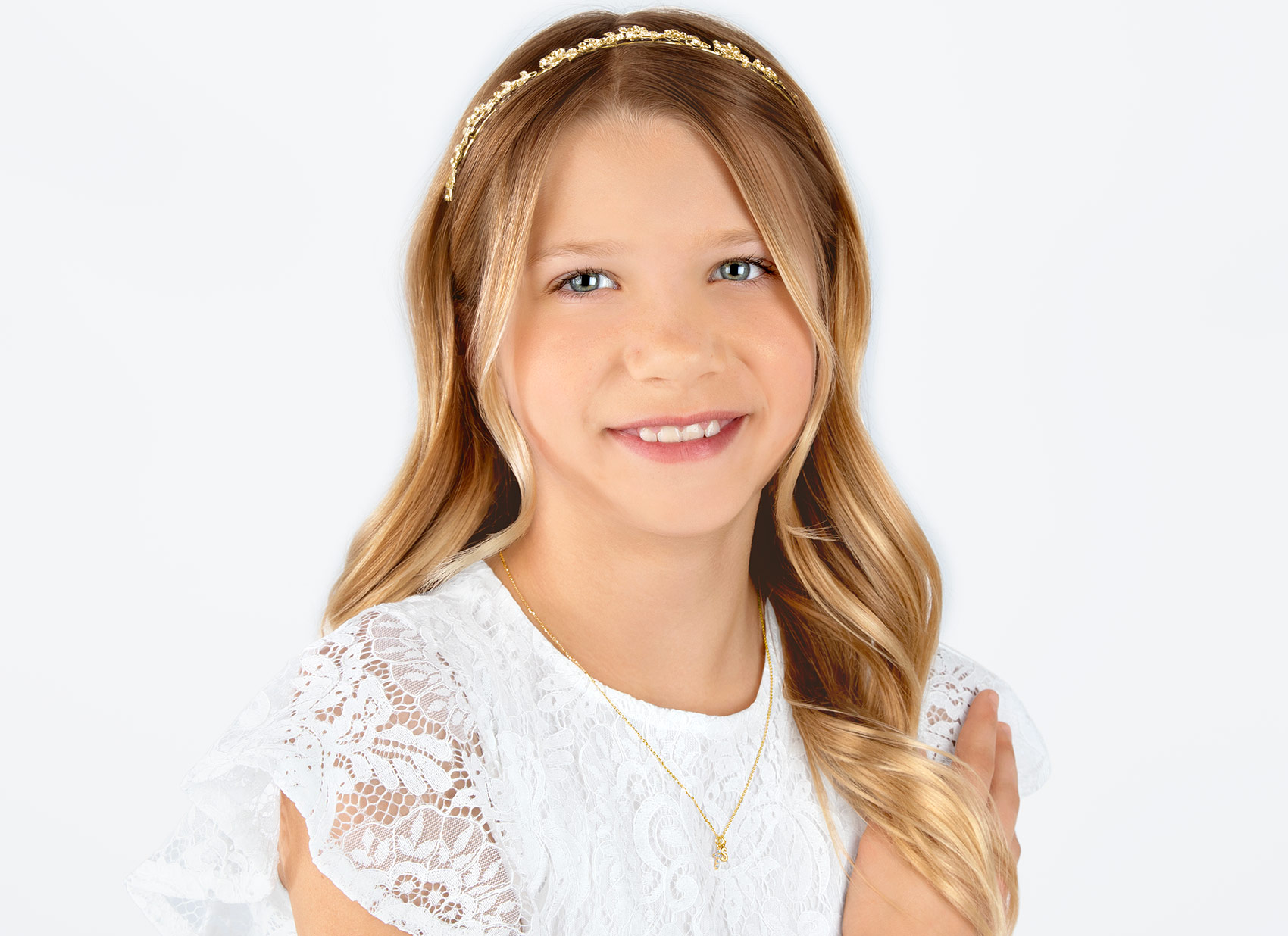 Example Necklace Shown on 11 Year Old Girl