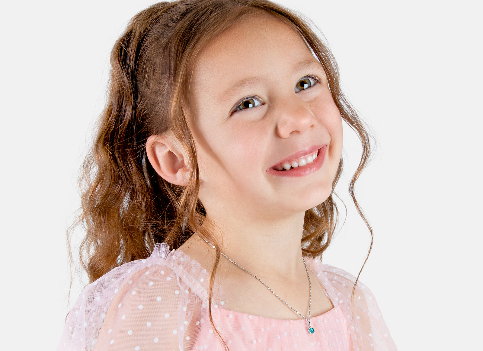 Necklace Shown on 5 Year Old Girl