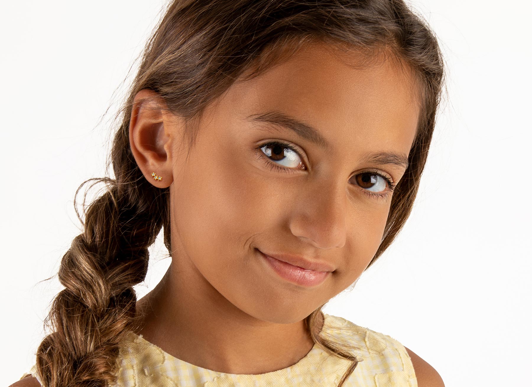 Earring Shown on 8 Year Old Girl