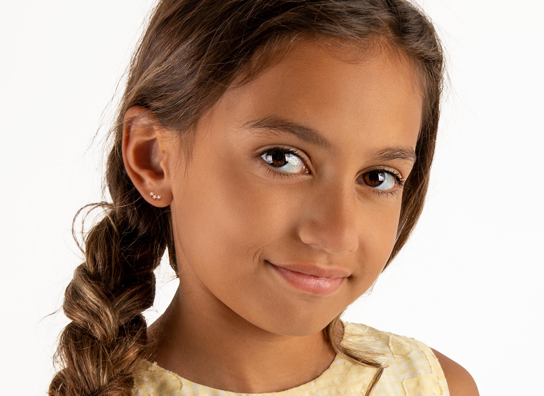 Earring Shown on 8 Year Old Girl