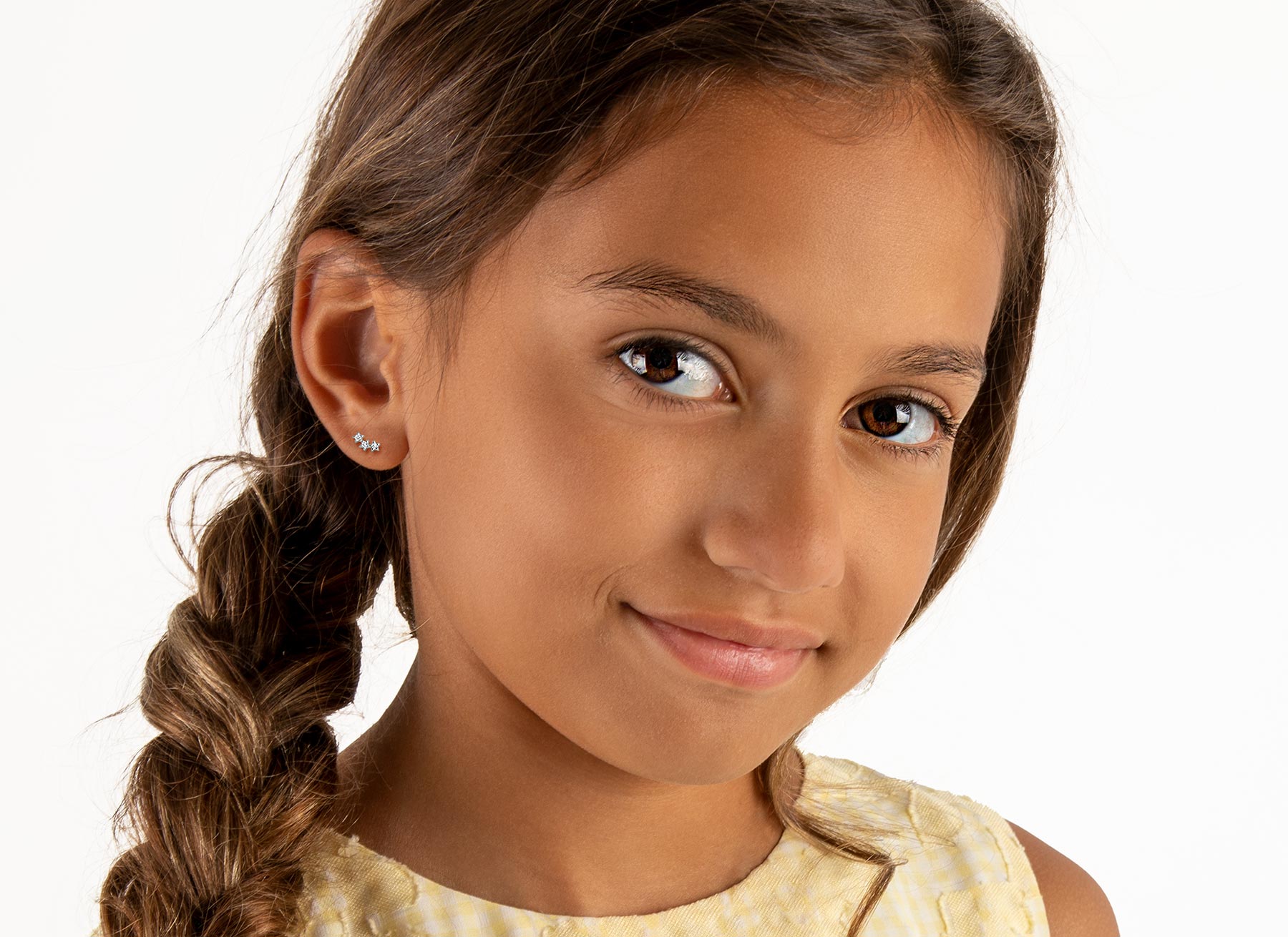 Earring Shown on 8 Year Old Girl