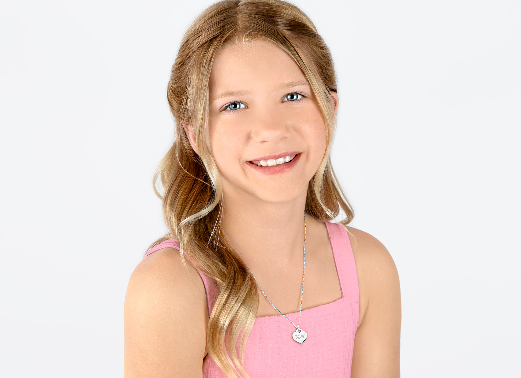 Example Necklace Shown on 11 Year Old Girl