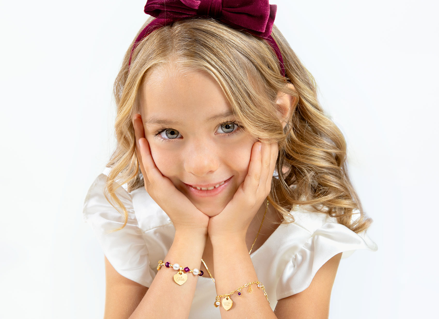 Example Bracelet Shown on 6 Year Old Girl