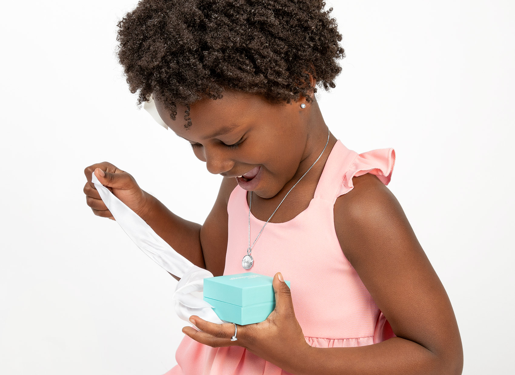 Example Necklace Shown on 5 Year Old Girl