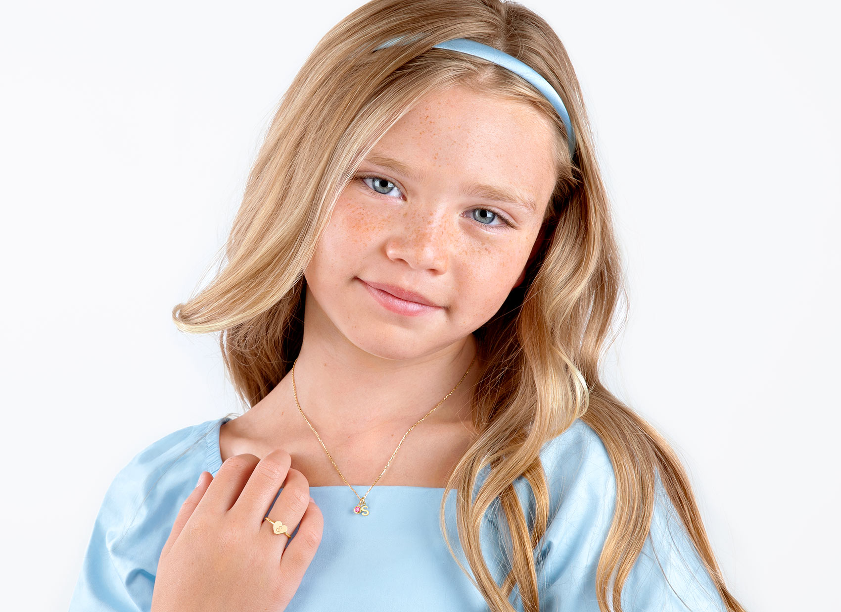 Example Necklace Shown on 10 Year Old Girl