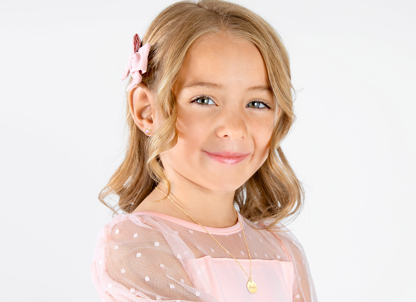 Necklace Shown on 6 Year Old Girl