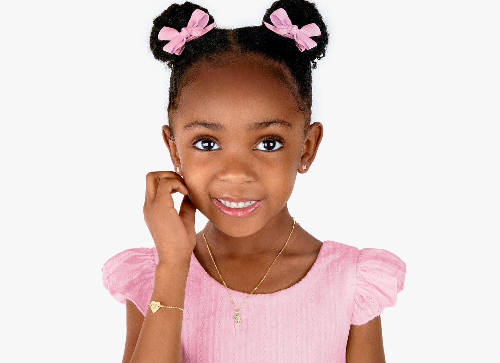 Example Necklace Shown on 4 Year Old Girl