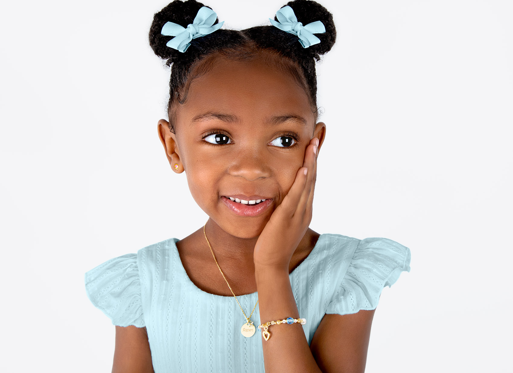 Example Necklace Shown on 4 Year Old Girl