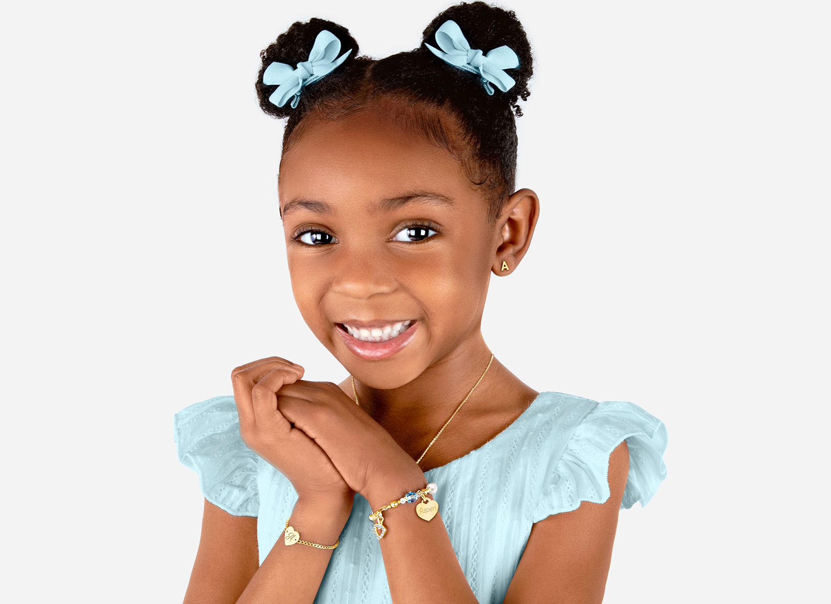 Example Bracelet Shown on 4 Year Old Girl