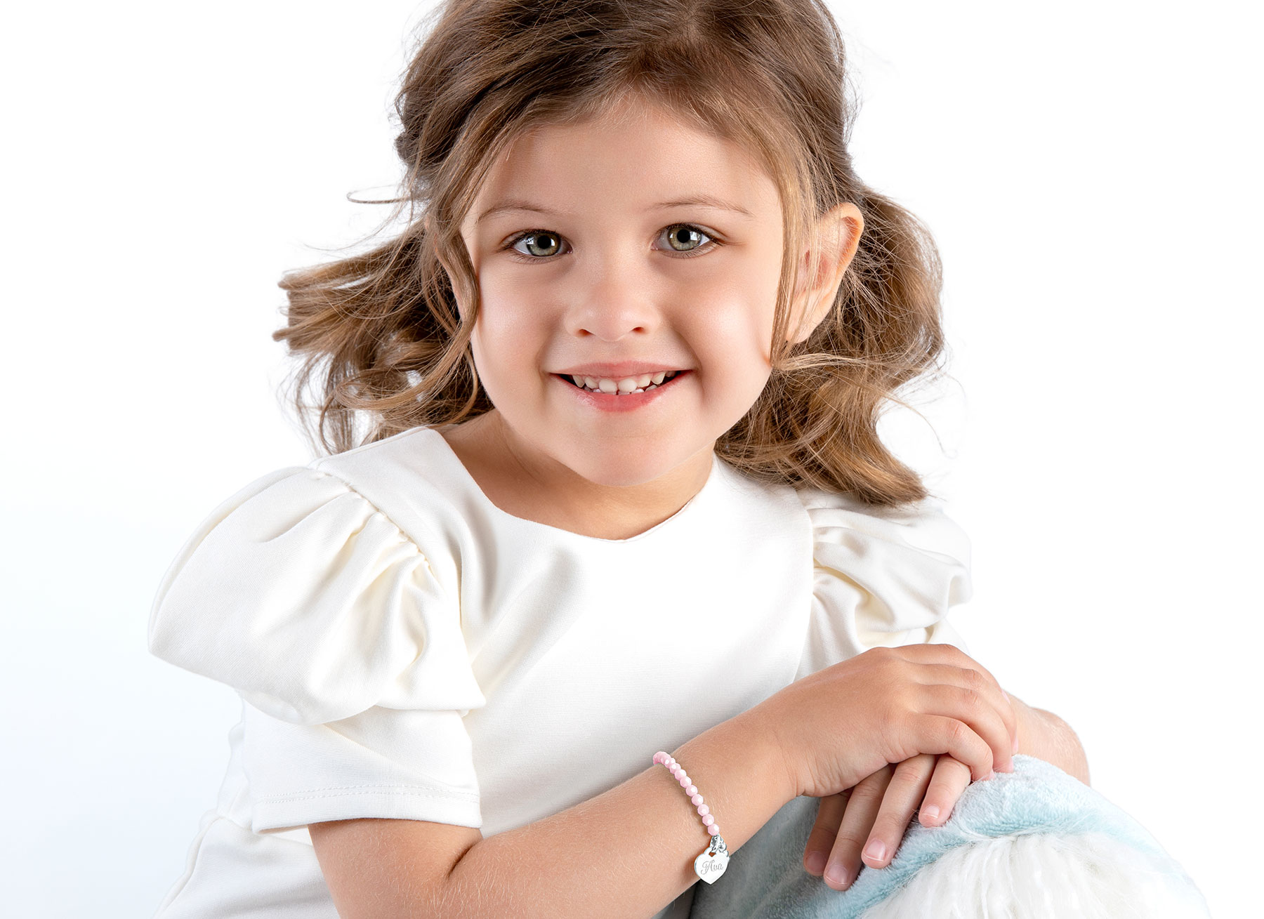 Example Bracelet Shown on 4 Year Old Girl<br /> 
