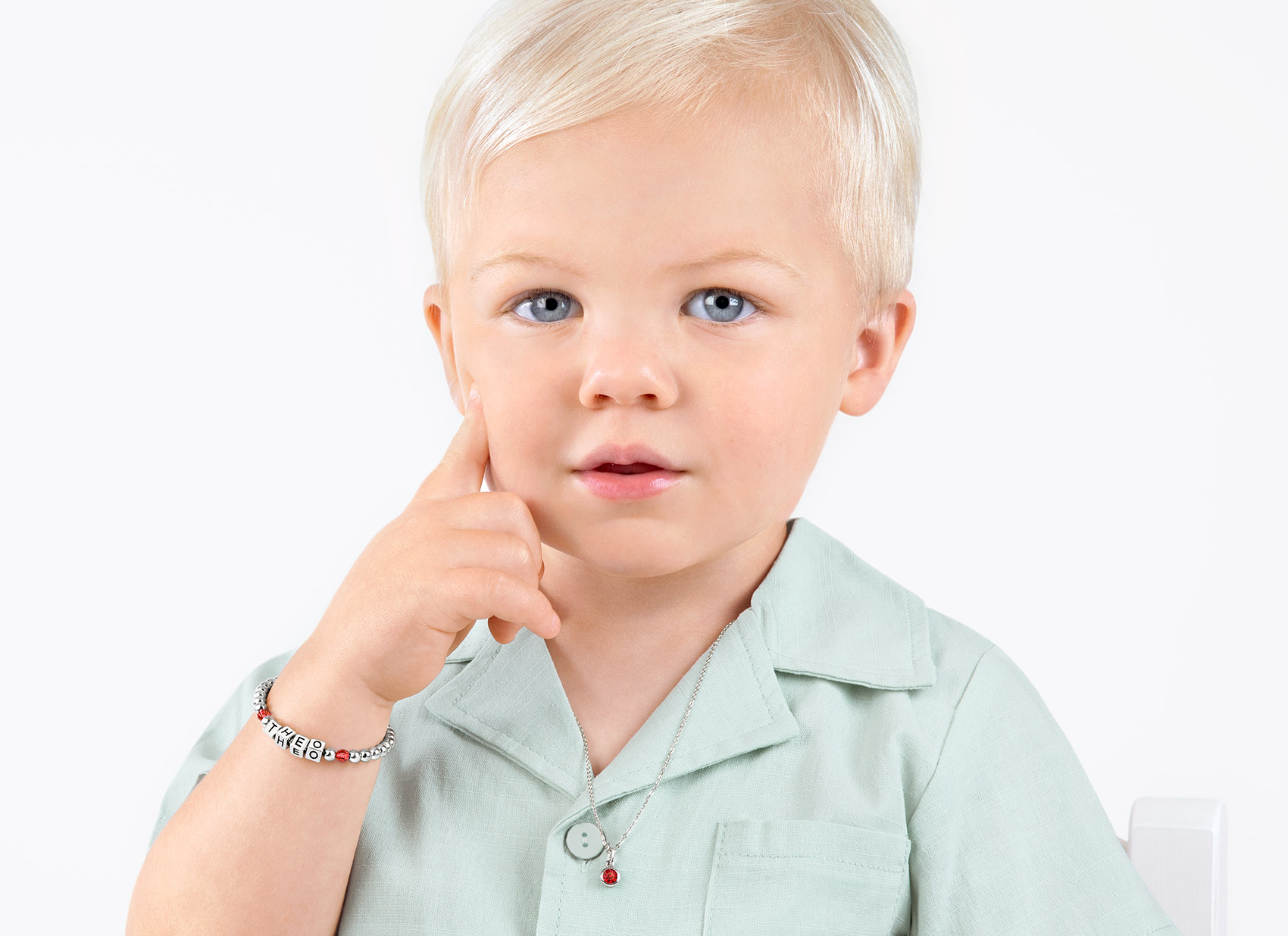 Example Bracelet Shown on 2 Year Old Boy
