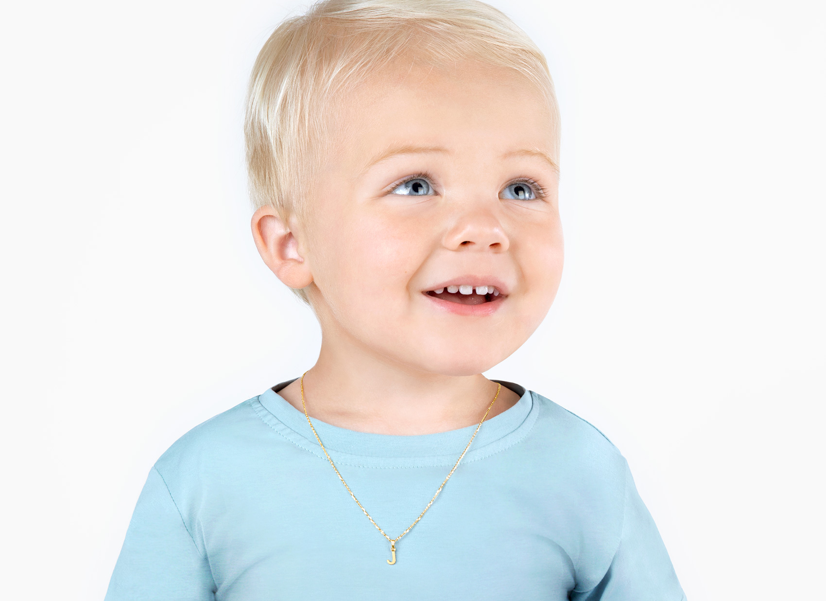 Example Necklace Shown on 2 Year Old Boy
