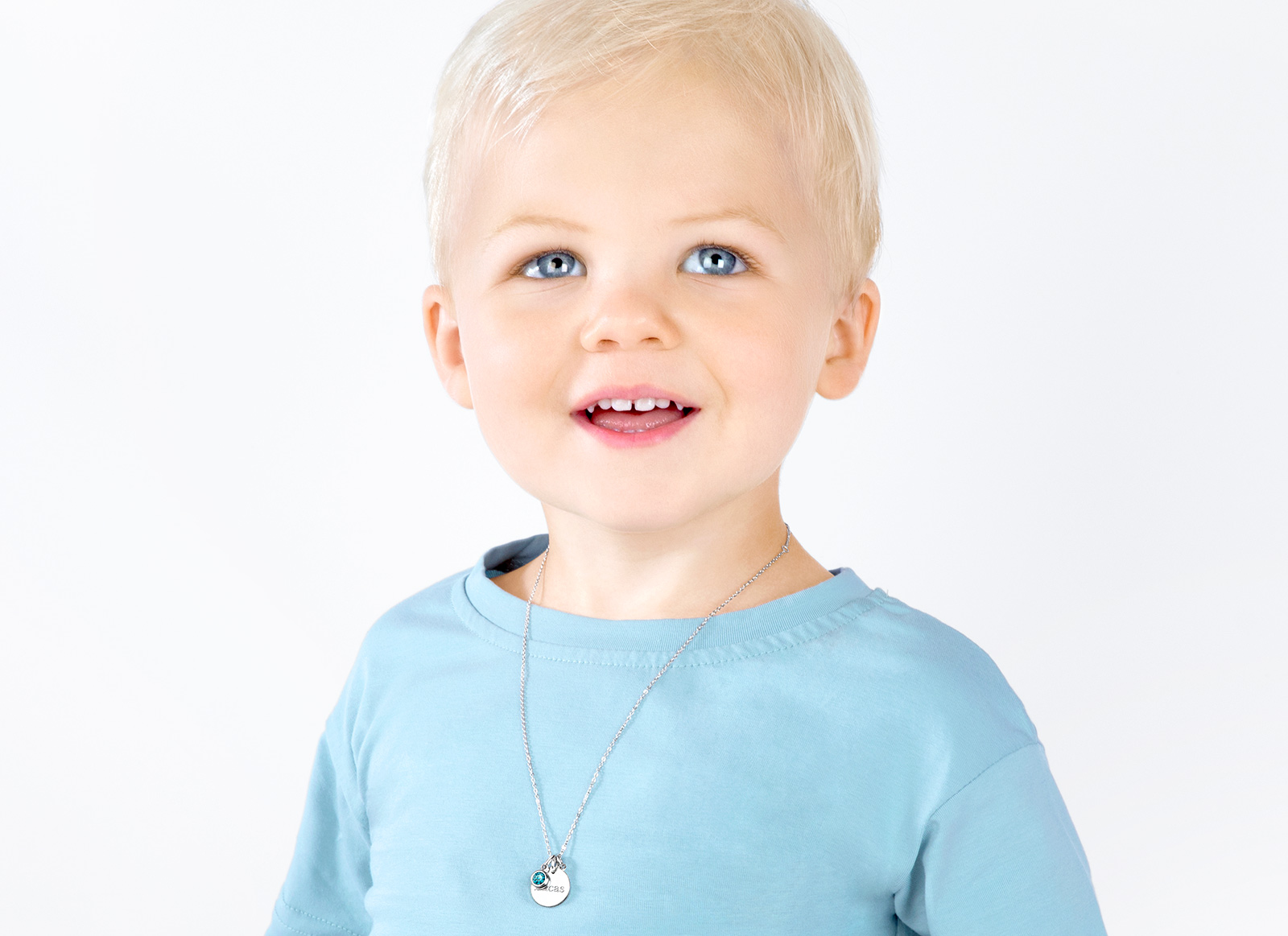 Example Necklace Shown 2 Year Old Boy