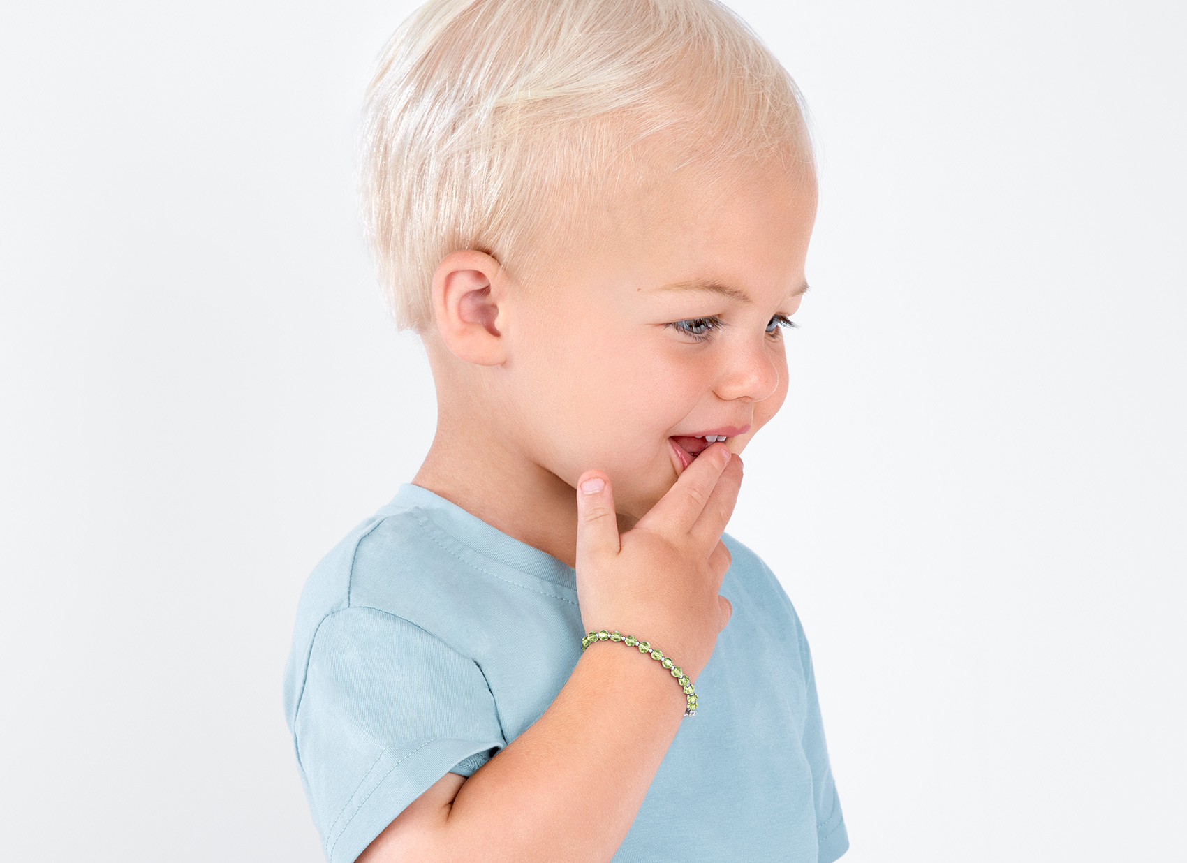 Example Bracelet Shown on 2 Year Old Boy