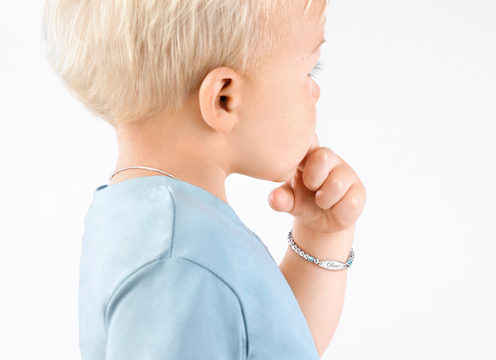 Example Bracelet Shown on 2 Year Old Boy
