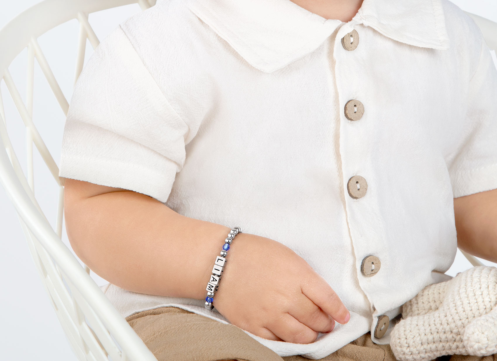 Example Bracelet Shown on 1 Year Old Boy
