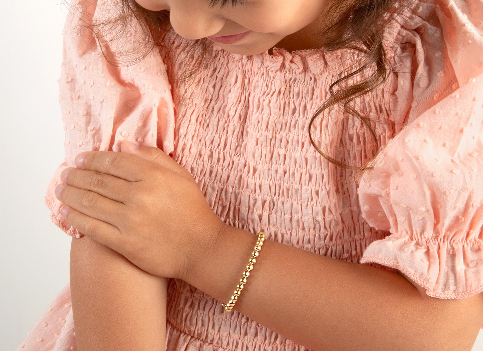 Example Bracelet Shown on 4 Year Old Girl