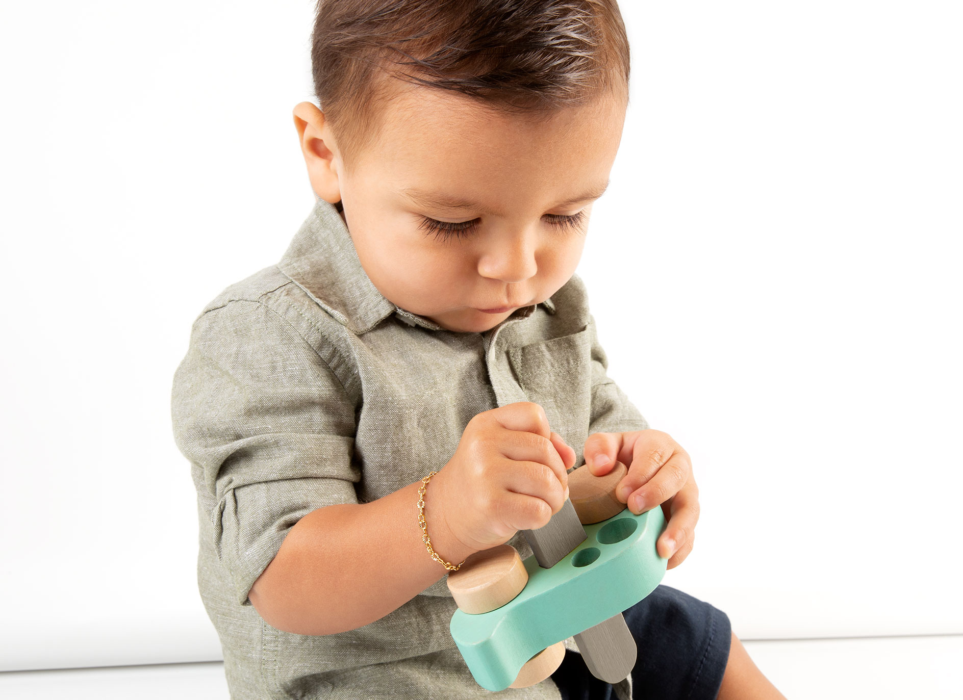 Example Bracelet Shown on 1 Year Old Boy
